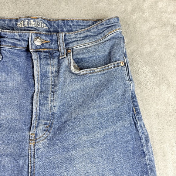 Wild Fable Jeans 8 Blue Denim Stretch High Rise Straight Distressed Stretch - Picture 9 of 16